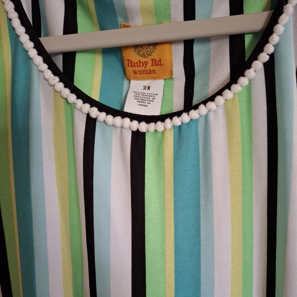 Ruby Rd. Multicolor Striped Blouse - Picture 6 of 6
